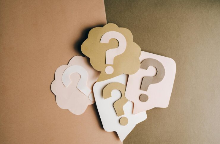 question marks on paper crafts