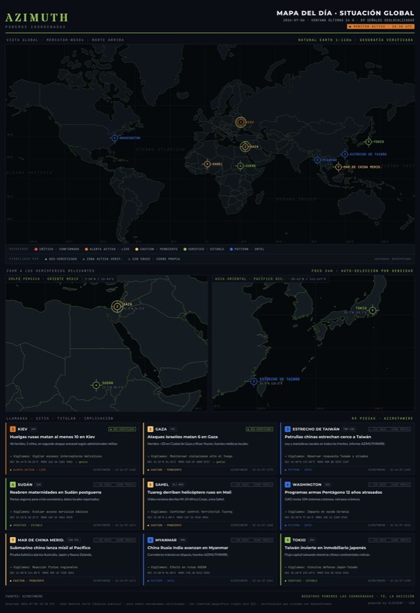 Mapa del Día real generado el 06-07-2026
